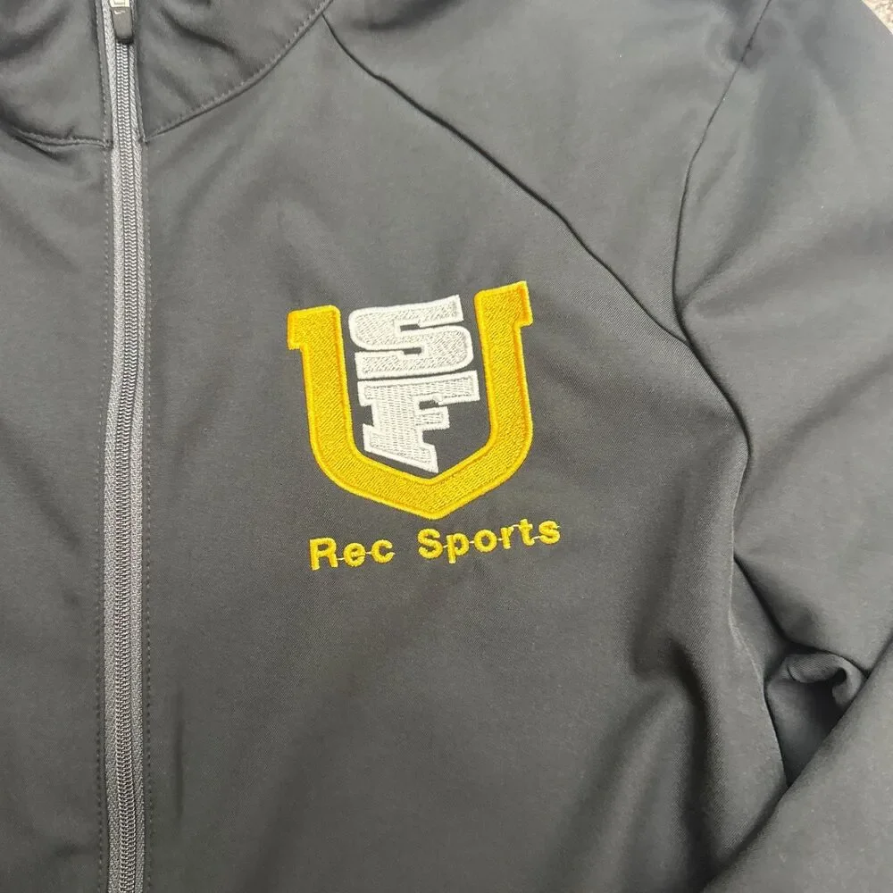 Nike Dri-Fit USF Univ San Francisco Rec Sports Track Jacket Mens Small Black